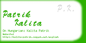 patrik kalita business card